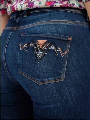 Guess Jewel Kadın Denim Skinny Pantolon  W1RA03D4AK1