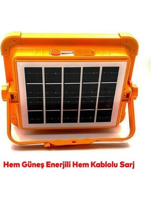 Odalight Taşınabilir 4 Fonksiyonlu Çakarlı Solar Projeköktör