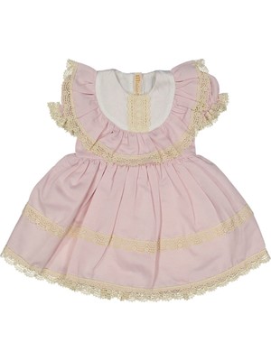 Mama and Miel Kız Çocuk Brodeli Güpürlü Vintage Doğum Günü Elbise