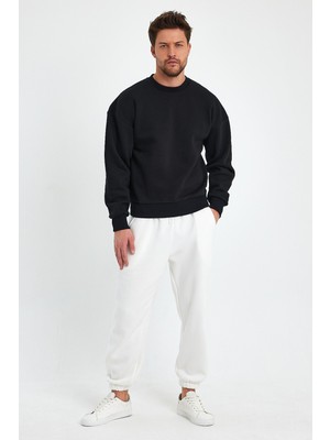 Kef Clothing Siyah Sweatshirt, Oversize Sweatshirt, Erkek Sweatshirt