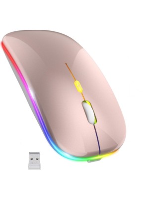 Blackbird Game Center Rose Gold Rgb Şarjlı Kablosuz 1600DPI Işıklı Kablosuz Mouse Bwm6