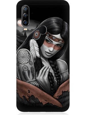 Teknomeg General Mobile GM20 Pro Uyumlu Kızılldereli Kız Dreamcatcher Desenli Silikon Kılıf