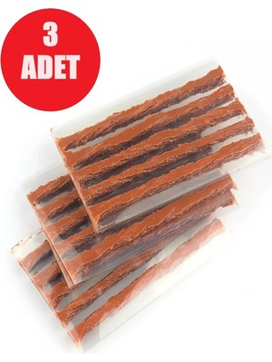Safestore 3 Adet 5'li Araç Motosiklet Lastik Tamir Fitili Doğal Kauçuk Malzeme ile Güvenilir Onarım