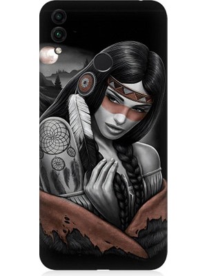 Teknomeg Huawei Honor 8c Uyumlu Kızılldereli Kız Dreamcatcher Desenli Silikon Kılıf