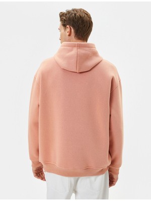 Koton Oversize Kapşonlu Sweatshirt Dikiş Detaylı Uzun Kollu