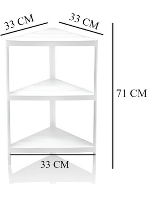 Carpe Kitchen Trend Üçgen 3 Katlı Lüks Düzenleyici Köşe Organizeri