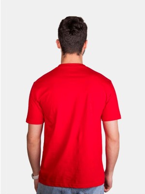 Çapıt Unisex %100 Pamuk Standart Kesim Sıfır Yaka Kısa Kollu Beyaz Türk Bayrağı Baskılı T-Shirt