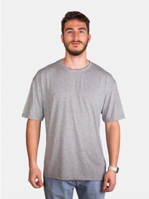 Çapıt Unisex %100 Pamuk Oversize Sıfır Yaka Kısa Kollu T-Shirt