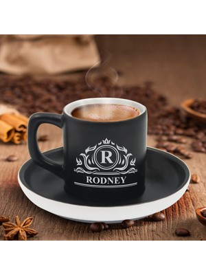 Bk Gift Kişiye Özel Isimli Siyah Renk Türk Kahvesi Fincanı-12, Arkadaşa Hediye, Sevgiliye Hediye, Yıl Dönümü Hediyesi