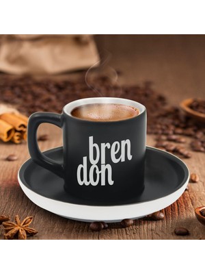 Bk Gift Kişiye Özel Isimli Siyah Renk Türk Kahvesi Fincanı-15, Arkadaşa Hediye, Sevgiliye Hediye, Yıl Dönümü Hediyesi