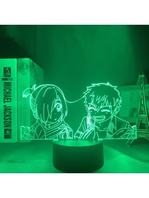 Shatıan Boy Için Tuvalet Bağlı Anime 3D Gece Lambası 16 Renkler Kız Odası Dekor Illusion LED Lamba USB Manga Hanako Kun Şekil Uygun Çocuklar Hayranlar Noel Hediyeleri (Yurt Dışından)