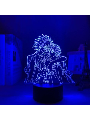 Shatıan Getbackers Ban ve Ginji Anime 3D Erkek Için Gece Lambası 16 Renk Kız Odası Dekoru Illusion LED Lamba USB Manga Getbackers Ban ve Ginji Figürü Uygun Çocuk Hayranları Yılbaşı Hediyeleri (Yurt Dışından)