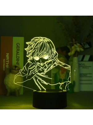 Shatıan Hayranları Için Anime Jujutsu Kaisened 3D Nightlight 16 Renkler Dekor Illusion Uzaktan Kumandalı LED Lamba, Manga Jujutsu Kaisen Şekil Noel Hediyesi Oyuncaklar Çocuklar/erkekler (Yurt Dışından)