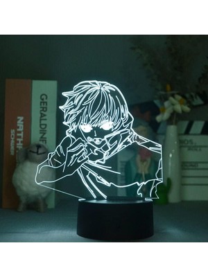 Shatıan Hayranları Için Anime Jujutsu Kaisened 3D Nightlight 16 Renkler Dekor Illusion Uzaktan Kumandalı LED Lamba, Manga Jujutsu Kaisen Şekil Noel Hediyesi Oyuncaklar Çocuklar/erkekler (Yurt Dışından)