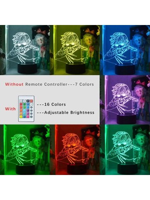 Shatıan Hayranları Için Anime Jujutsu Kaisened 3D Nightlight 16 Renkler Dekor Illusion Uzaktan Kumandalı LED Lamba, Manga Jujutsu Kaisen Şekil Noel Hediyesi Oyuncaklar Çocuklar/erkekler (Yurt Dışından)