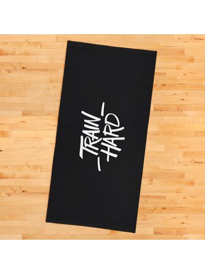 The Lucid Lab Train Hard / Siyah - Beyaz Spor Havlusu