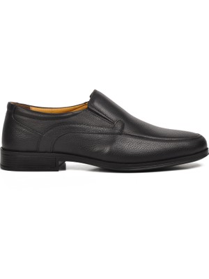 Ayakmod 301 Siyah Hakiki Deri Erkek Günlük Ayakkabı