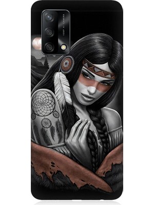 Teknomeg Oppo A74 Uyumlu Kızılldereli Kız Dreamcatcher Desenli Silikon Kılıf