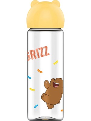 Miniso We Bare Bears Lisanslı Figür Kapaklı Plastik Şişe 500 ml Boz Ayı