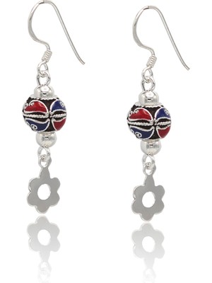 Midyat Nurtaş Gümüş Yonca Yöresel Desen 925 Ayar Gümüş Kadın Küpe 201022865