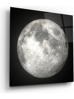 Glass Art Ay Manipülasyon Kare Cam Tablo