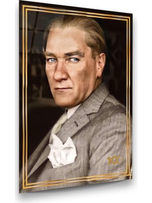 Glass Art 100. Yıl Özel Seri Atatürk Dikey Cam Tablo