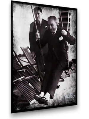 Glass Art 100. Yıl Özel Seri Atatürk Dikey Cam Tablo