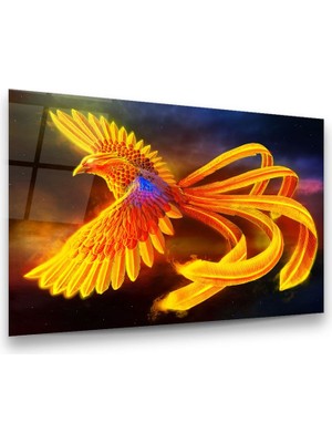 Glass Art Anka Kuşu Yatay Cam Tablo