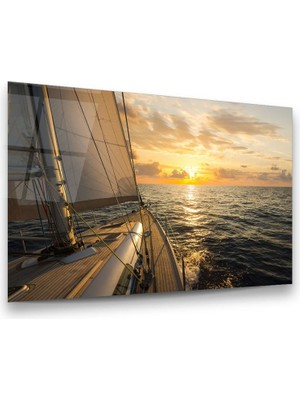 Glass Art Yelkenli Yatay Cam Tablo