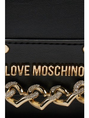 Love Moschino Logolu Zincir Detaylı Bel Çantası Bayan Bel Çantası JC4123PP1ILN100A