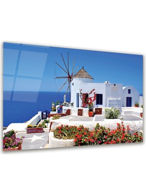 Glass Art Yel Değirmeni Yatay Cam Tablo