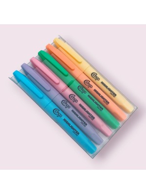 Cengo 6'lı Pastel Highlighter Kalem Seti Renkli ve Kullanışlı Ofis Malzemesi