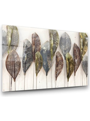 Glass Art Yapraklar Yatay Cam Tablo