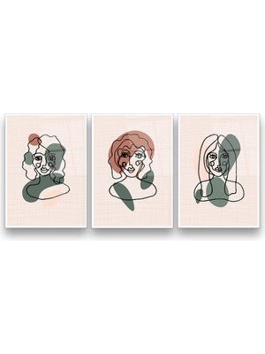 Glass Art Soyut Çizim Kadınlar Çoklu Cam Tablo