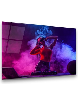 Glass Art Dj Kadın Yatay Cam Tablo