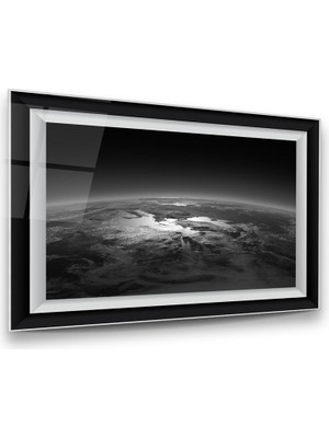 Glass Art Dünya Manzara Yatay Cam Tablo