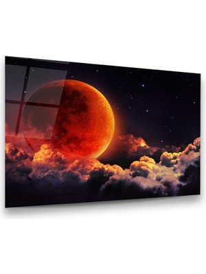 Glass Art Ay Tutulması Yatay Cam Tablo