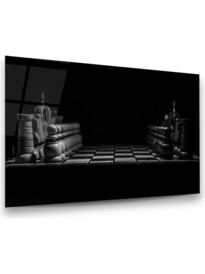 Glass Art Satranç Takımı Yatay Cam Tablo