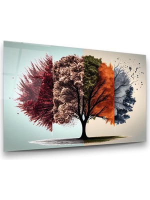 Glass Art Iklim Ağacı Yatay Cam Tablo