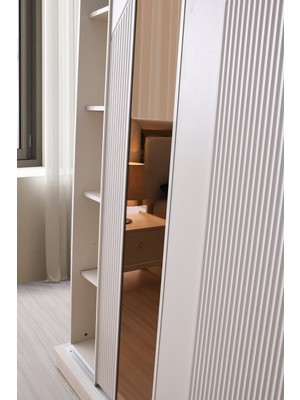 Avm 24 Kopenhag Gardırop-Mdf-Aytaşı-240x66x215cm-Sürgülü Aynalı Kapak-Ücretsiz Nakliye Ve Montaj