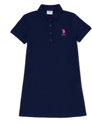 U.S. Polo Assn. Kız Çocuk Lacivert Ksıa Kol Örme Elbise 50270098-VR033