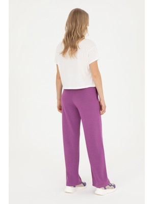 U.S. Polo Assn. Kadın Mor Eşofman Altı 50284466-VR038