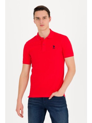 U.S. Polo Assn. Erkek Kırmızı Basic Polo Yaka Tişört 50262969-VR030