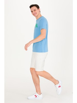 U.S. Polo Assn. Erkek Turkuaz Tişört Basic 50262976-VR093