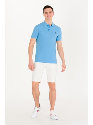 U.S. Polo Assn. Erkek Turkuaz Tişört Basic 50262933-VR093
