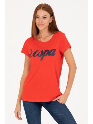 U.S. Polo Assn. Kadın Kırmızı Tişört 50265676-VR030