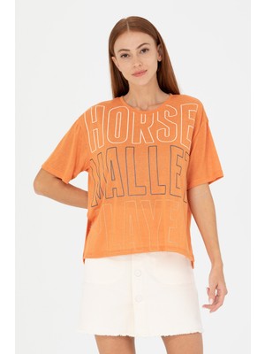 U.S. Polo Assn. Kadın Kiremit Tişört 50263604-VR031