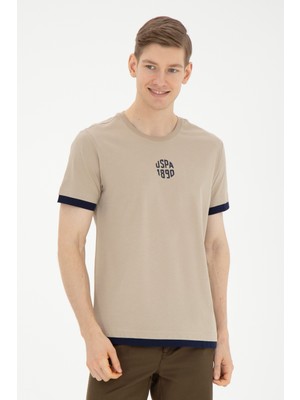 U.S. Polo Assn. Erkek Açık Haki T-Shirt 50287047-VR183