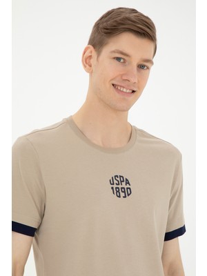 U.S. Polo Assn. Erkek Açık Haki T-Shirt 50287047-VR183