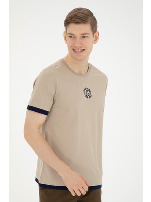 U.S. Polo Assn. Erkek Açık Haki T-Shirt 50287047-VR183